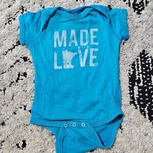 Minnesota Made With Love Baby Short Sleeve Bodysuit 12 Months